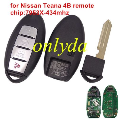 For Nissan Teana 4B remote 434mhz chip:7952X Continental: S180144018