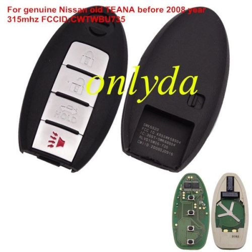 For genuine Nissan old TEANA before 2008 year remote with 315mhz