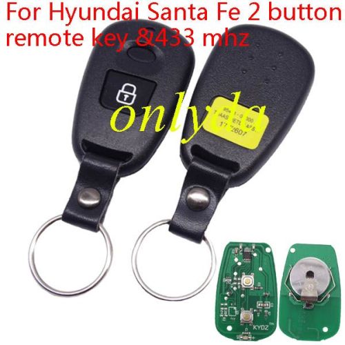 hyun Santa Fe 2 button remote key with 433 mhz