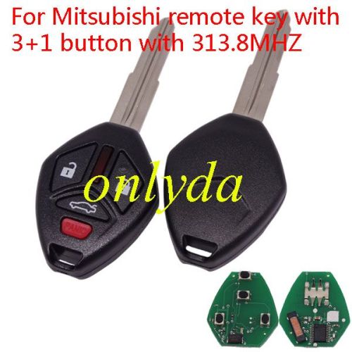 For Mitsubishi remote key with 3+1 button with 313.8MHZ