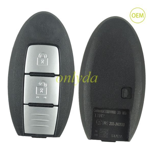 For OEM nissan 2 button remote key with 315mhz (HITAG AES)4A chip no blade(PCB A2C96096804)
