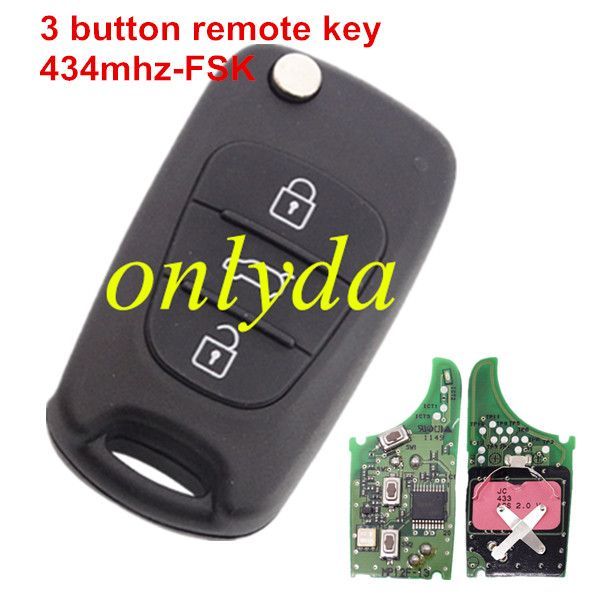 For 3 button remote key 434mhz FSK with OEM PCB and after market key shell