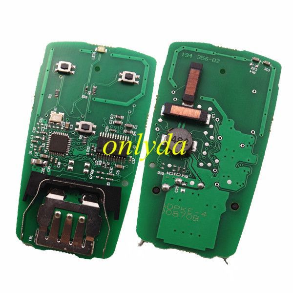 For Audi TT 3 button keyless remote key with 434mhz with AES 48 chip ASK