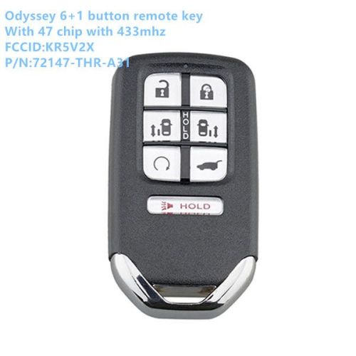 6+1 button Remote key 47 chip 433MHz FCC ID KR5V2X P/N 72147-THR-A31