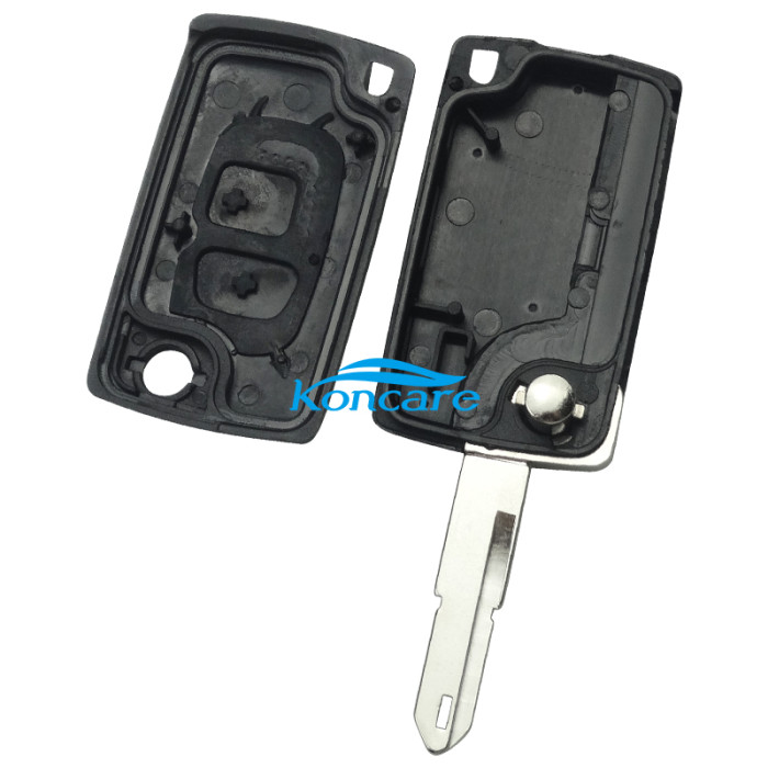 For Peugeot 2 button modified remote key blank with NE73 Blade
