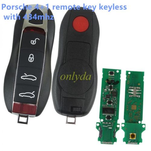 For Porsche 4+1 remote key keyless with 434mhz