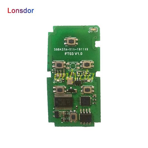 For Lonsdor FT03 Circuit Board 0120 312/314/433/434Mhz Keyless Go Remote Smart Key Pcb 8A Chip per Lexus per Toyota Alphard Vellfire,can use KH100 machine to adjust the model and frequency