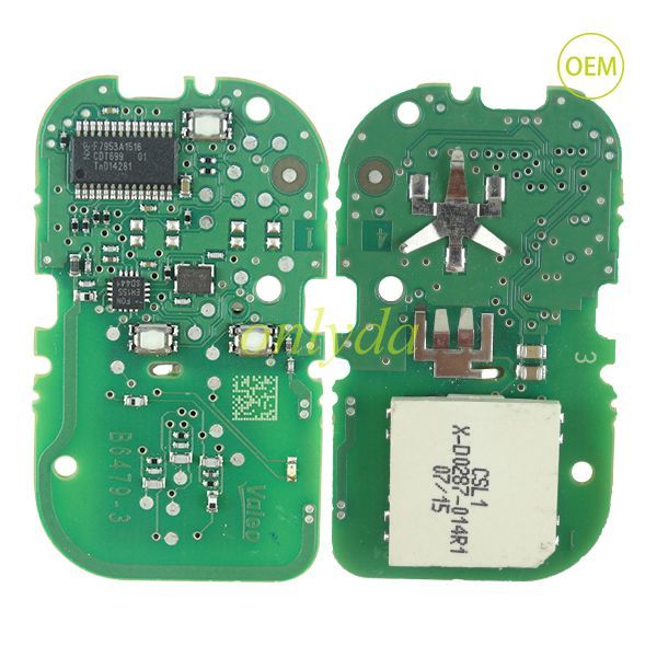 For chery OEM smart 3 button remote key with 7953chip with 433mhz