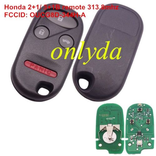 Honda 2+1 or 3+1 button remote with FCCID OUCG8D-344H-A-（313.8mhz）