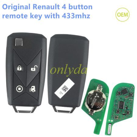 For OEM Renault 4 button remote key with 434mhz