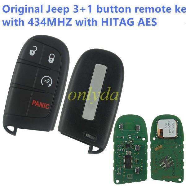 For OEM Jeep 3+1 button remote key with 434MHZ with 7945chip