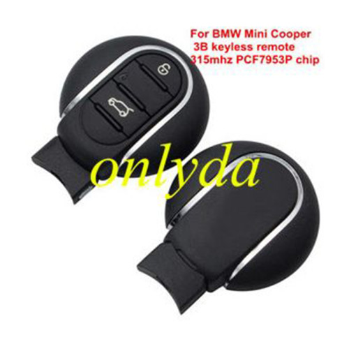 For Ford BMW Mini Cooper 3 button Mini keyless remote key with 315mhz with PCF7953P chip