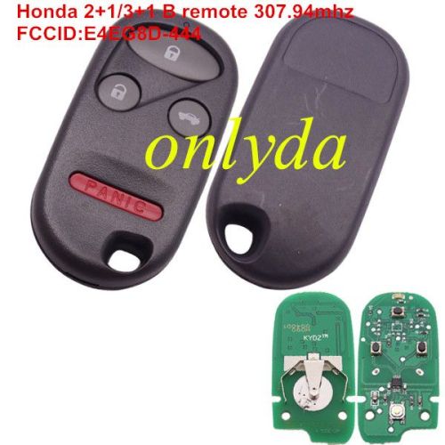 Honda 2+1 or 3+1 button remote with FCCID E4EG8D-444（307.94mhz）
