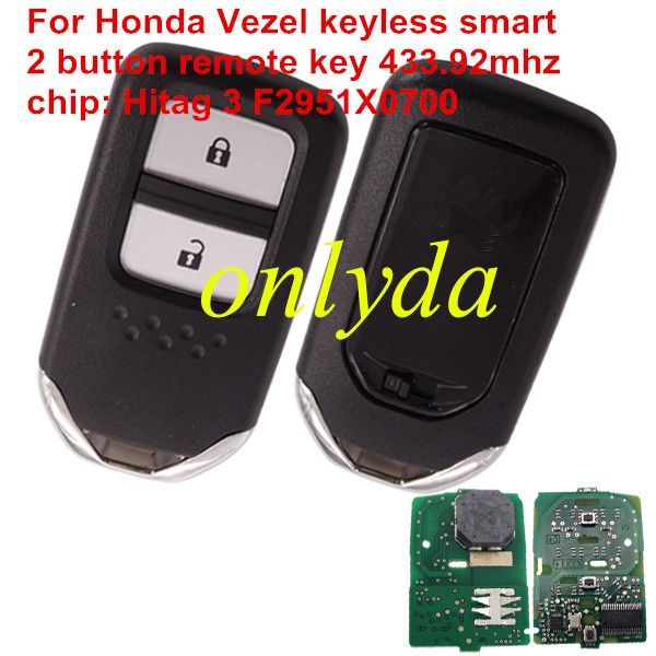 Honda-R16E Honda Vezel keyless smart 2 button remote key 433.92mhz