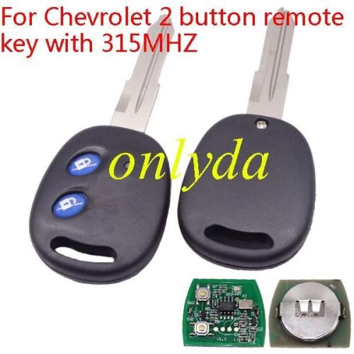For OEM Chevrolet 2 button remote key with 315MHZ