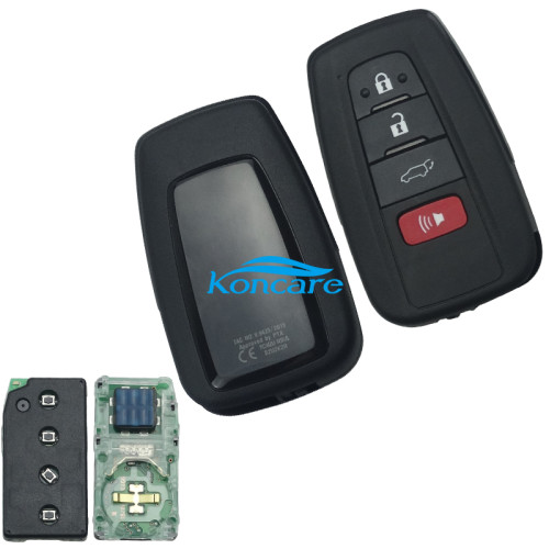 UD Smart for Toyota COROLLA 3+1 button remote key with 434mhz with FSK with AES 4A chip