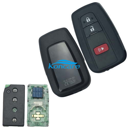UK Smart for Toyota COROLLA 2+1 button remote key with 434mhz with FSK with AES 4A chip