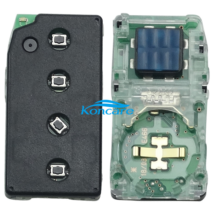 OEM C8 Smart for Toyota COROLLA ALTIS 3+1 button remote key FSK with AES 4A chip / PN : 61E466-0010 / B2U2K2R /433MHz