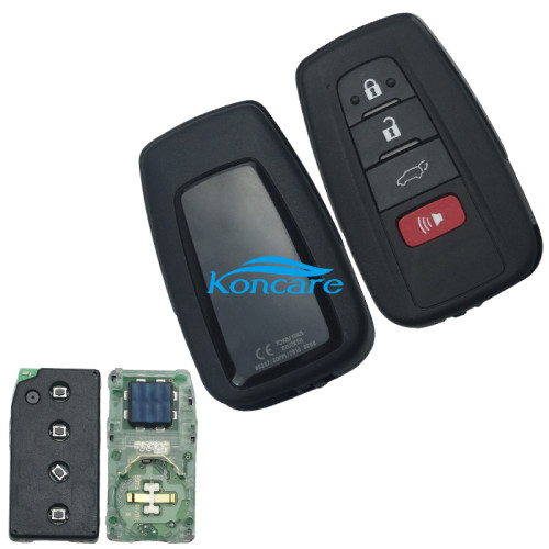 UT Smart for Toyota COROLLA 3+1 button remote key with 434mhz with FSK with AES 4A chip