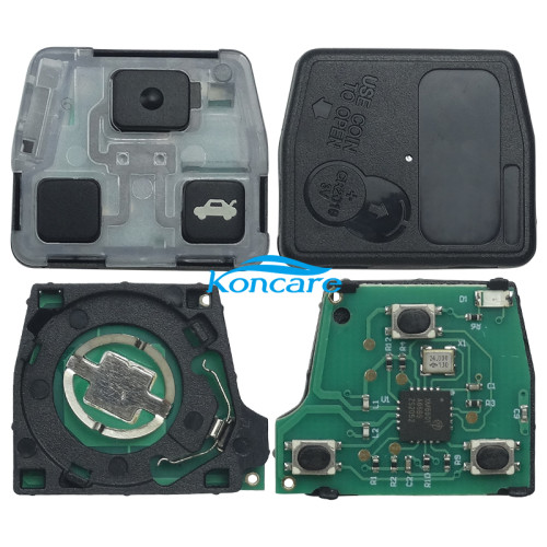 For Toyota 3 button remote key 24090(HYQ1512V) 24090／50021 314.4MHz, 24090/24021 USA Model FCC ID:HYQ1512V 89070-53531 2002-2003 ES300 1998-2005 GS300 2001-2005 IS300 1998-2000 GS400 1998-2000 LS400 2001