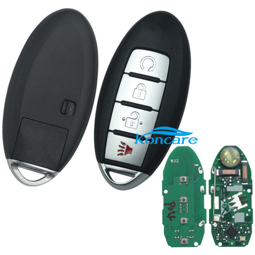 For Nissan keyless 3+1 button remote key with 433mhz for Pathfinder/Murano FCCID:KR5TXN7 S180144904