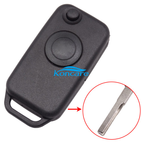 For BENZ 1 Button flip key blank 2 track