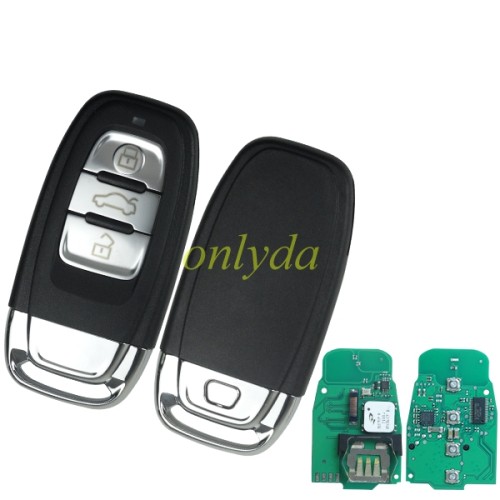 For Audi 3 button keyless remote key Audi A6, A8, Q3,Q5,Q7, NXP FCF7945AC1500 CMK008 05 Tn61638
