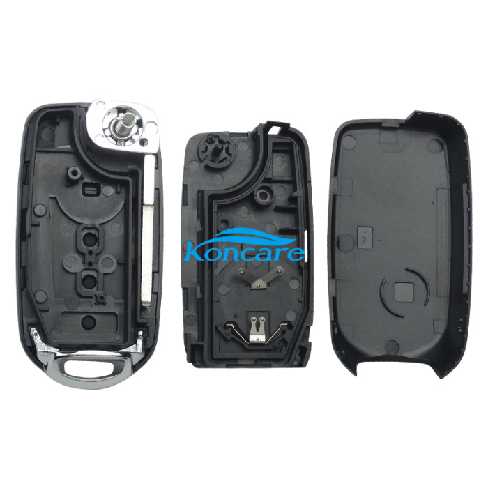 For Fiat 4 button flip remote key with 4A chip 434mhz with OEM PCB and after market keys shell