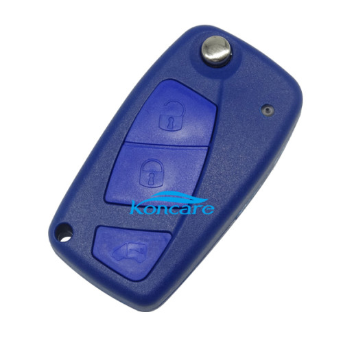 For Fiat 3 button remote key blank blue one