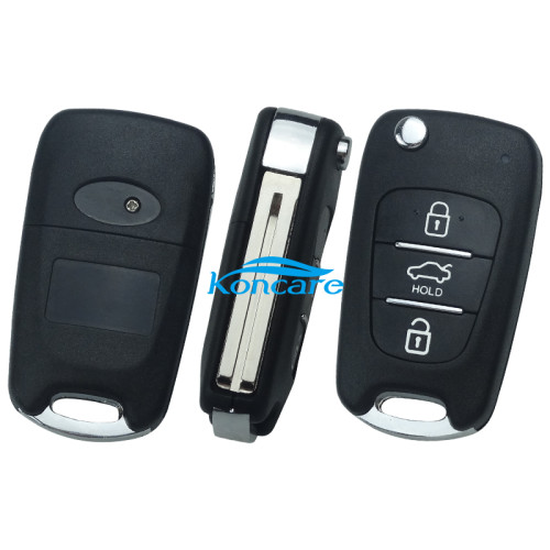 Hyundai 3 button flip remote key shell with Hold button