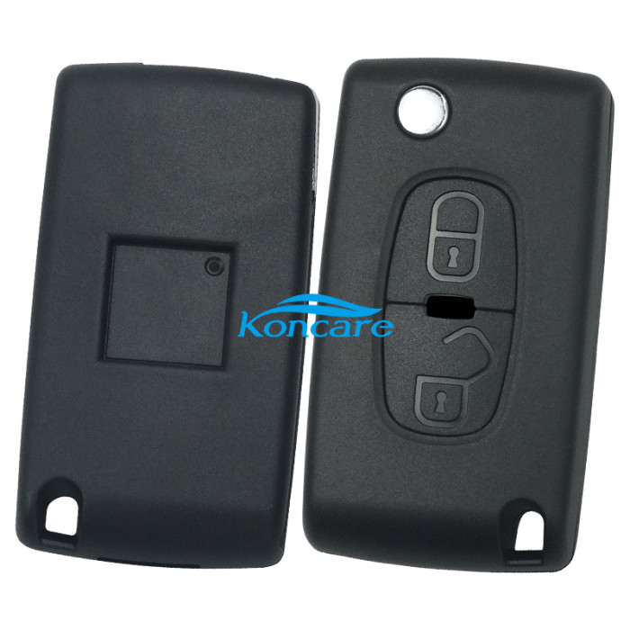 Citroen 2 button remote key shell with right blade
