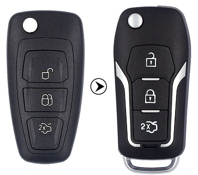 For Ford 3 button upgrade remote key blank