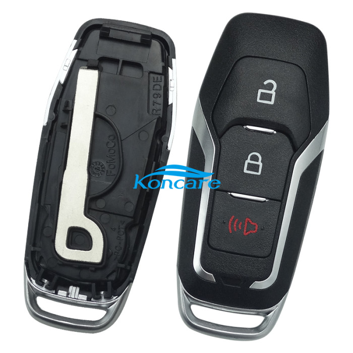 For Ford 2+1 button remote key shell with key blade with logo