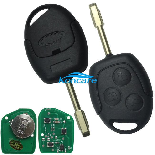 For FORD Mondeo 3 Button Remote key with 4D60 chip with auto close function with 315mhz and 434mhz