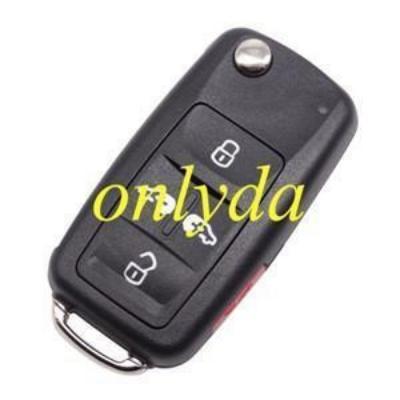 For VW 5 button Remote Control 434MHz 5K0837202AD /315mhz 561 837 202 D Fits VW Sharan Seat Alhambra， Chip ID48