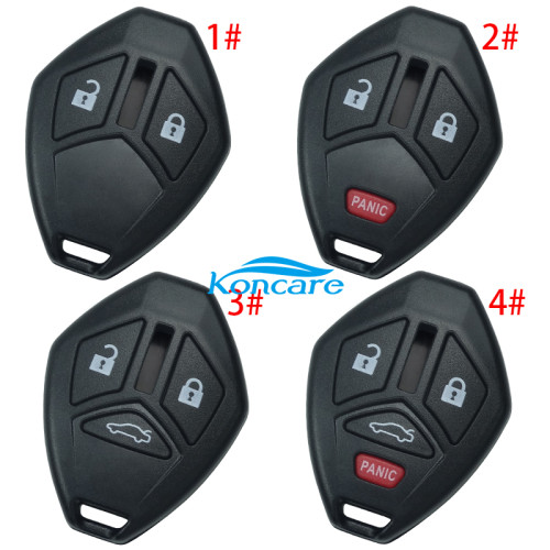 For Mitsubishi remote key shell without blade with 2/2+1/3/3+1 button (please choose button)