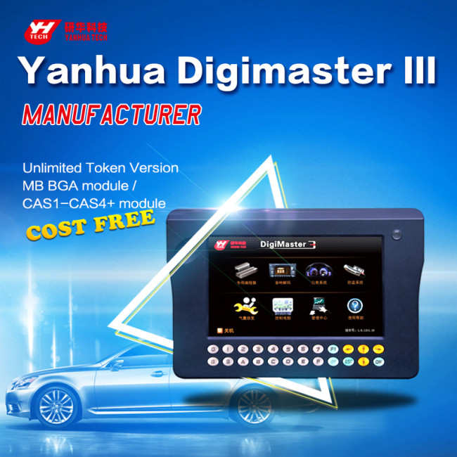 Sale!!TECHYH Digimaster III Unlimited Token verison Yanhua Digimaster 3 for B M W CAS1/CAS2/CA3/CAS4+ mileage/key program