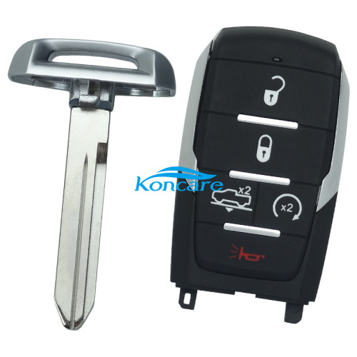 For Chrysler 4+1 button key shell with key blade with light