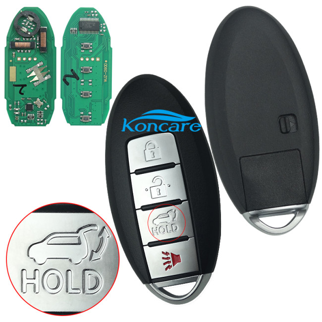 For After market Nissan 3+1 button remote key with 4A AES chip with 434mhz IC:7812D-S180106 FCCID:KR5S180144106 RLVC OS111-08192014-2016 Rogue US2014-2016 X-Trail South Asia