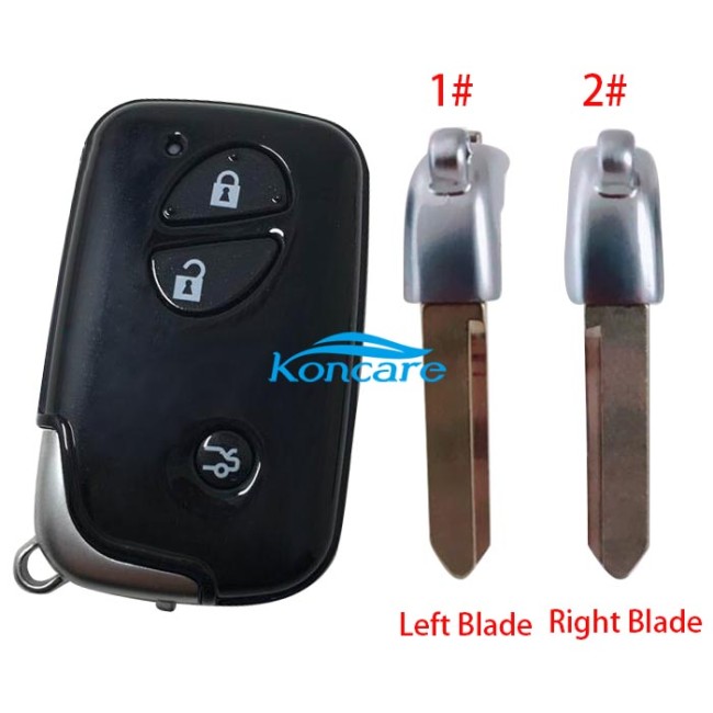 For BYD 3 button remote key blank with blade
