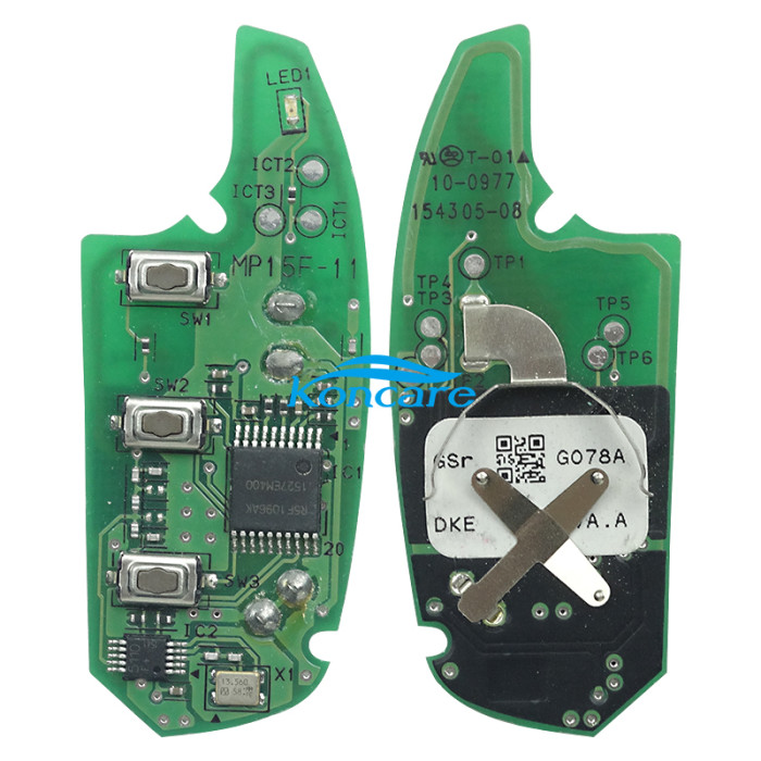 For OEM Hyundai 3 button remote key with 434mhz MP15F-11