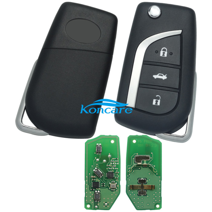 OEM Toyota Corolla 3 button Flip Remote Key 433MHz FSK 2019+ part number ：B2A2F2R WS21 ID74 H 8A Chip Page:39