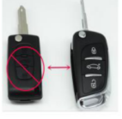 modified Citroen replacement key shell with 3 button with NE73 blade（please choose the logo）