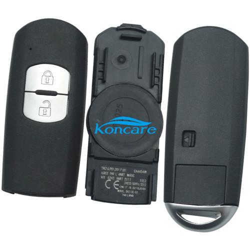 For Mazda 2 button remote key blank with blade with logo ( 3parts)