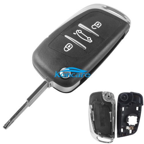 modified peugeot replacement key shell with 3 button with NE73 blade（please choose the logo）