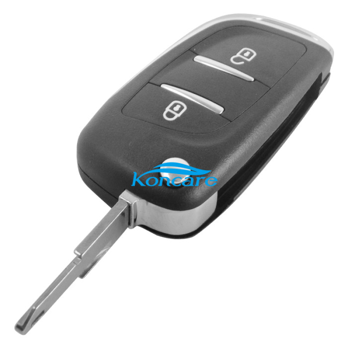 modified peugeot replacement key shell with 2 button with NE73 blade（please choose the logo）