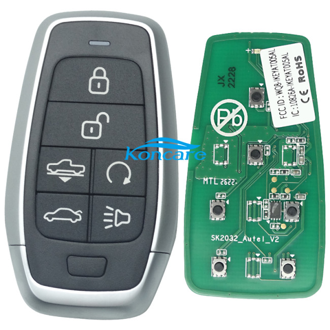 For AUTEL MAXIIM IKEY Standard Style IKEYAT006AL 6 Buttons Independent Smart Key (Air Suspension/ Remote Start)