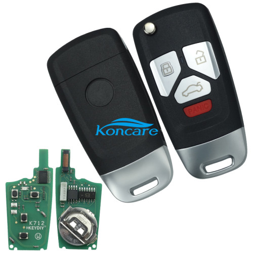 KeyDIY Brand 3+1 button remote key B27-3+1