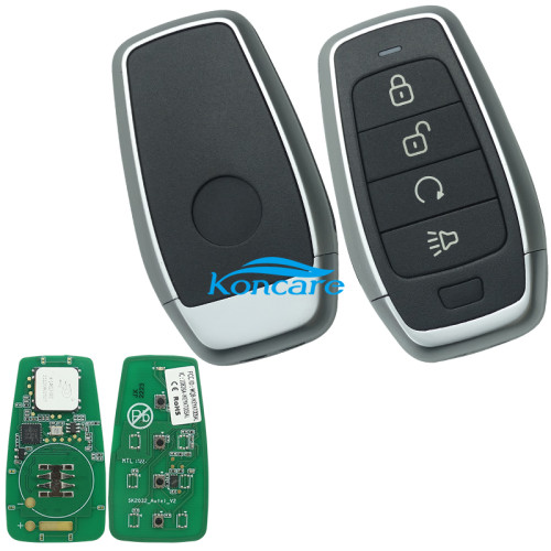 For AUTEL MAXIIM IKEY Standard Style IKEYAT004BL 4 Buttons Independent Smart Key (Remote Start)