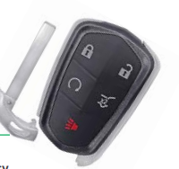 For Cadillac smart keyless 4+1 button remote key with 433mhz for 2017-2020 Cadillac XT5 2017-2019 Cadillac XTS FCC ID: HYQ2EB GM # 13598516 replaced by 13510245